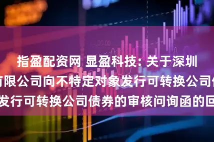 指盈配资网 显盈科技: 关于深圳市显盈科技股份有限公司向不特定对象发行可转换公司债券的审核问询函的回复